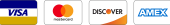 logos for visa, mastercard, discover, and amex